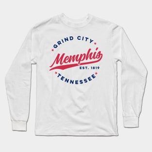 Vintage Memphis Tennessee Grind City Retro USA Long Sleeve T-Shirt